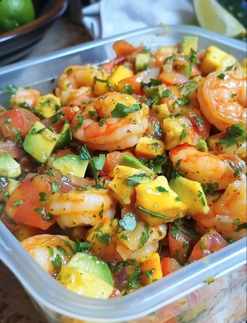 Zesty Lime Shrimp and Avocado Salad 🥑🍤✨