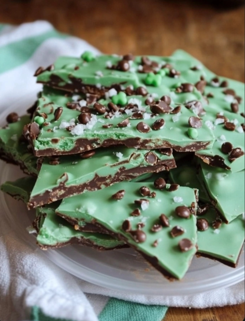 St. Patrick's Day Leprechaun Mint Bark