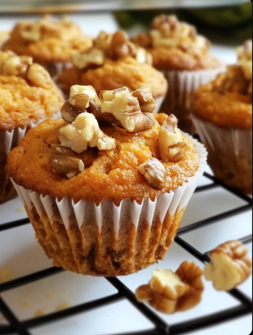 Carrot Muffins with Walnuts 🥕🍞✨