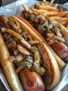 Loaded Hot Dogs and Fries