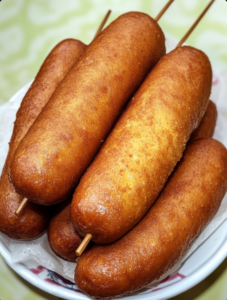 Corn Dogs – Hot Dogs Coated in Cornmeal Batter and Fried