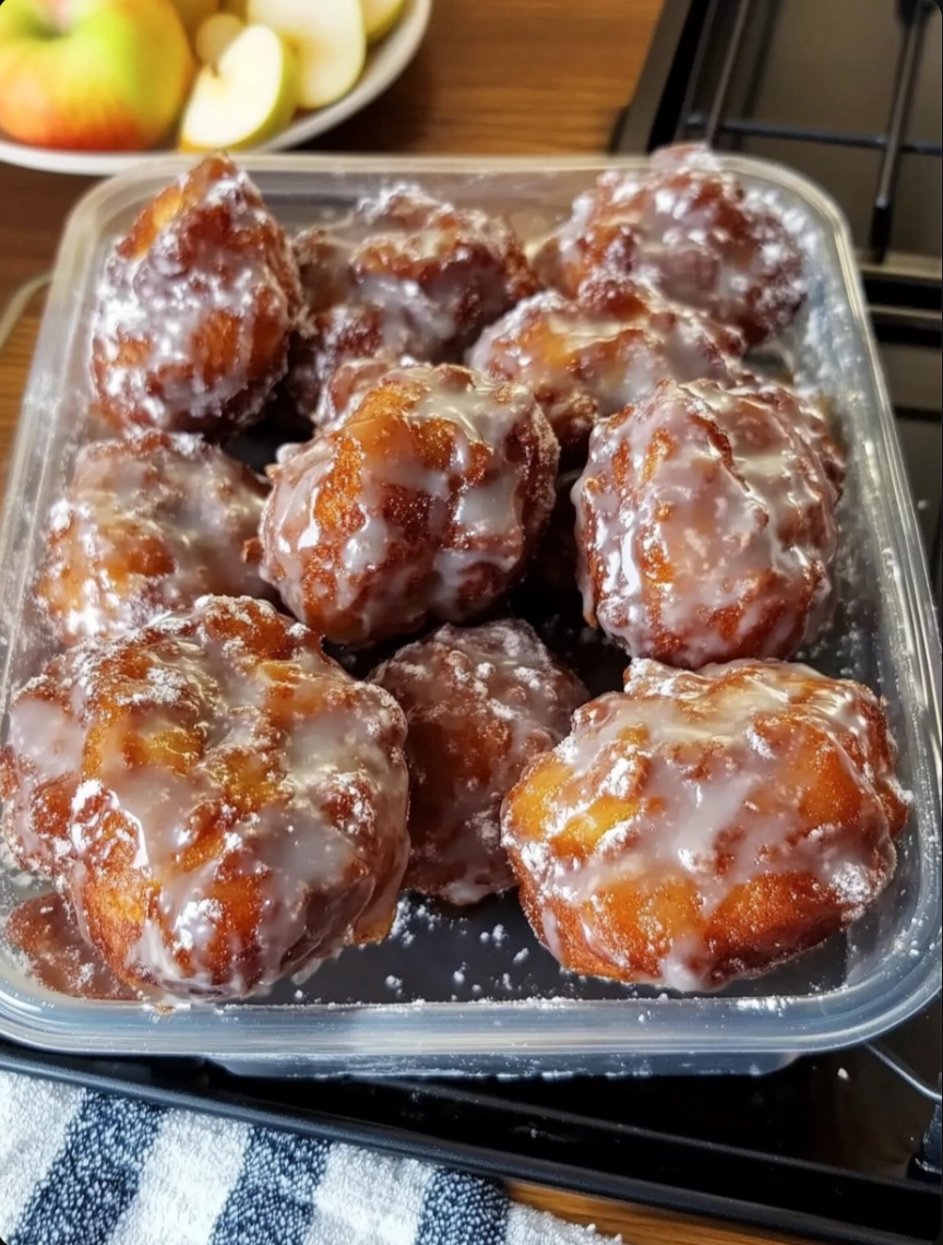 Glazed Apple Fritter Donuts