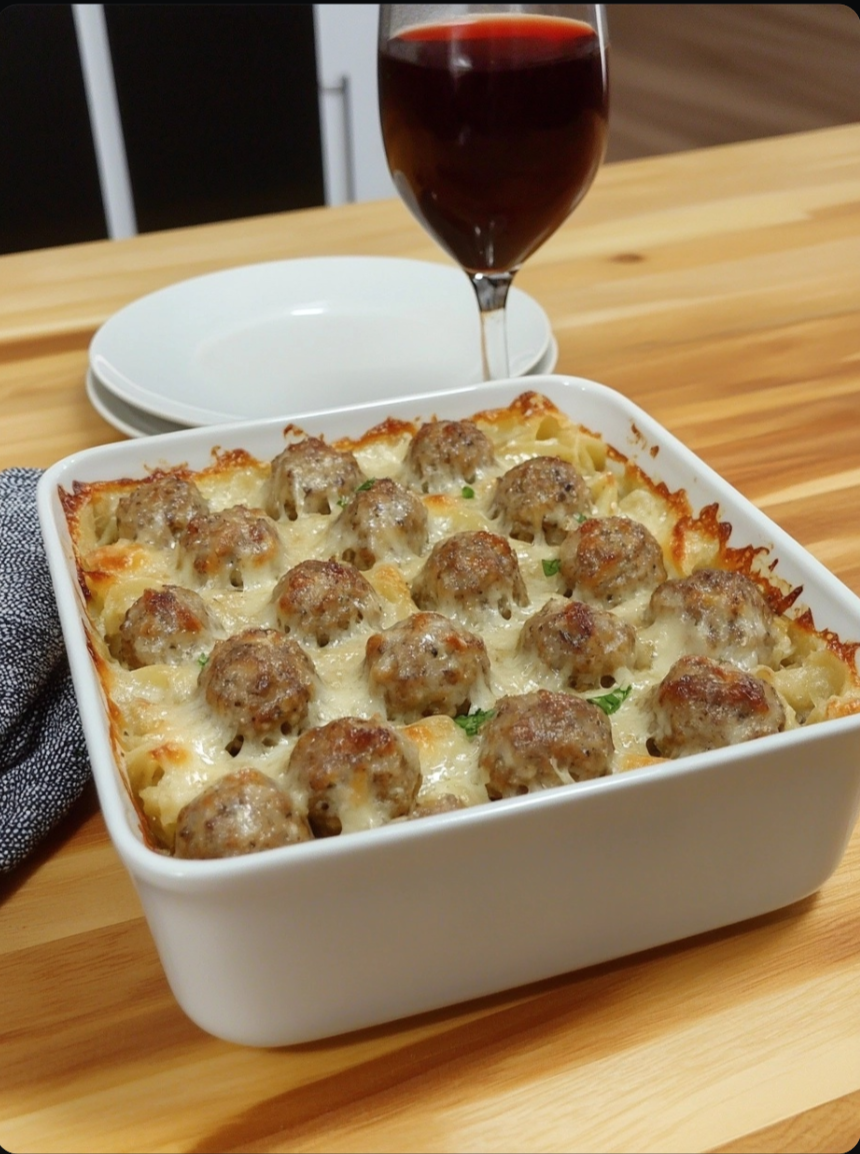 Dump-and-Bake Meatball Casserole