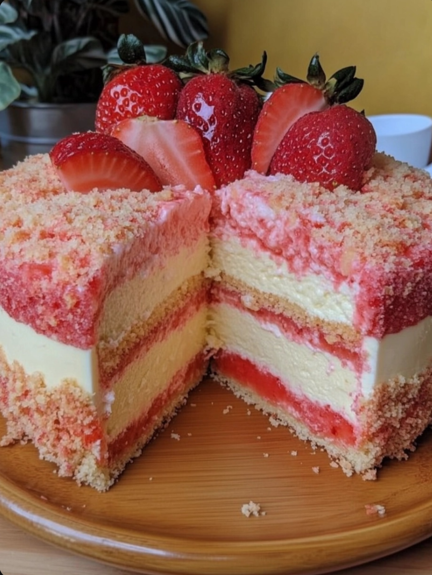 Strawberry Shortcake Cheesecake 🍓🍰