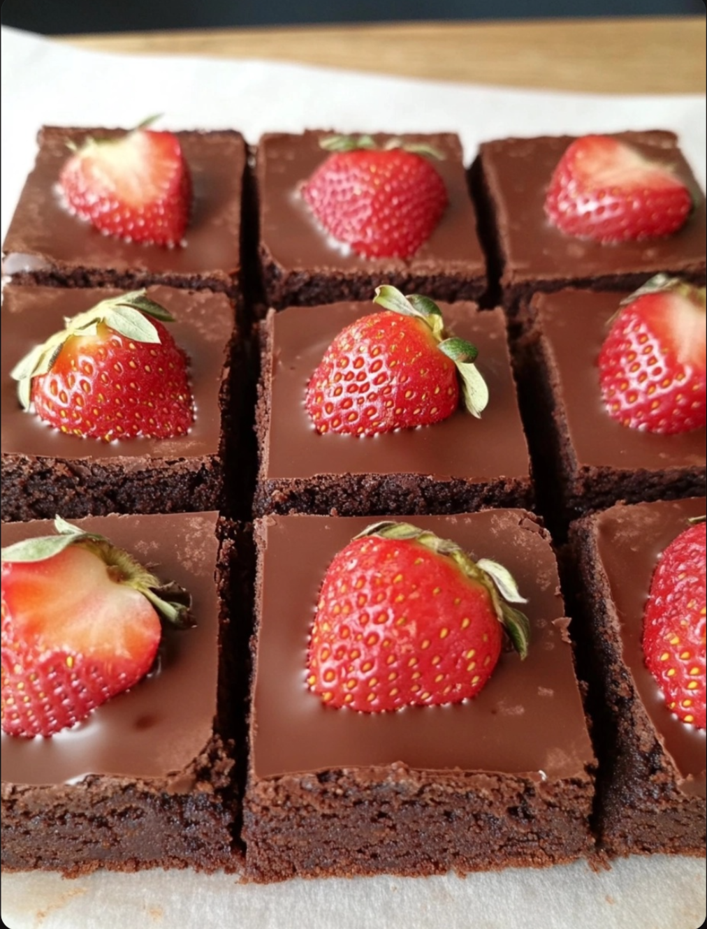 Chocolate Covered Strawberry Brownies