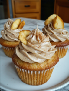Apple Pie Cupcakes with Cinnamon Frosting