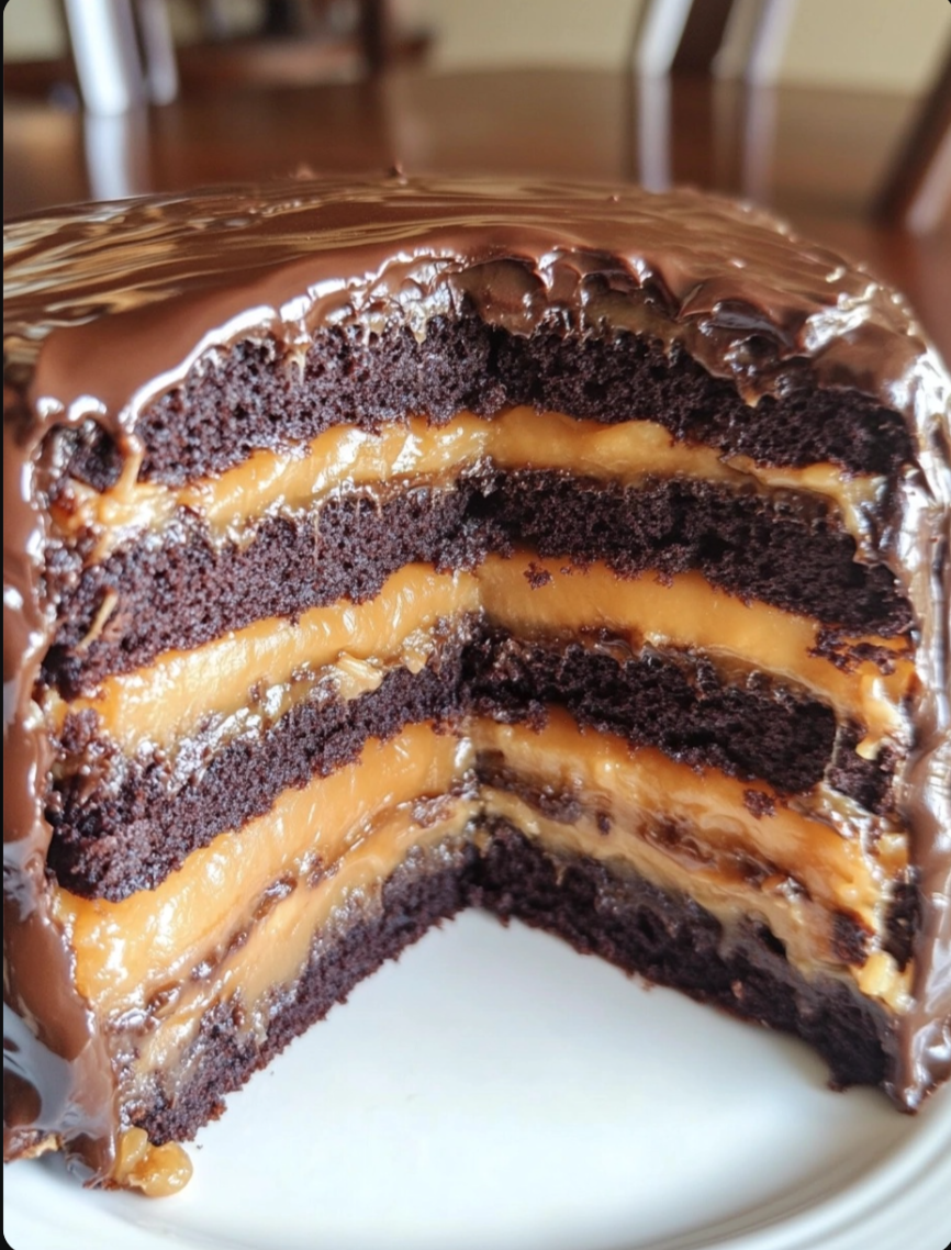 Decadent Chocolate and Dulce de Leche Layer Cake