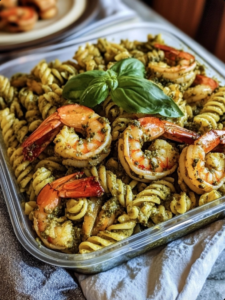 Basil Pesto Pasta & Shrimp