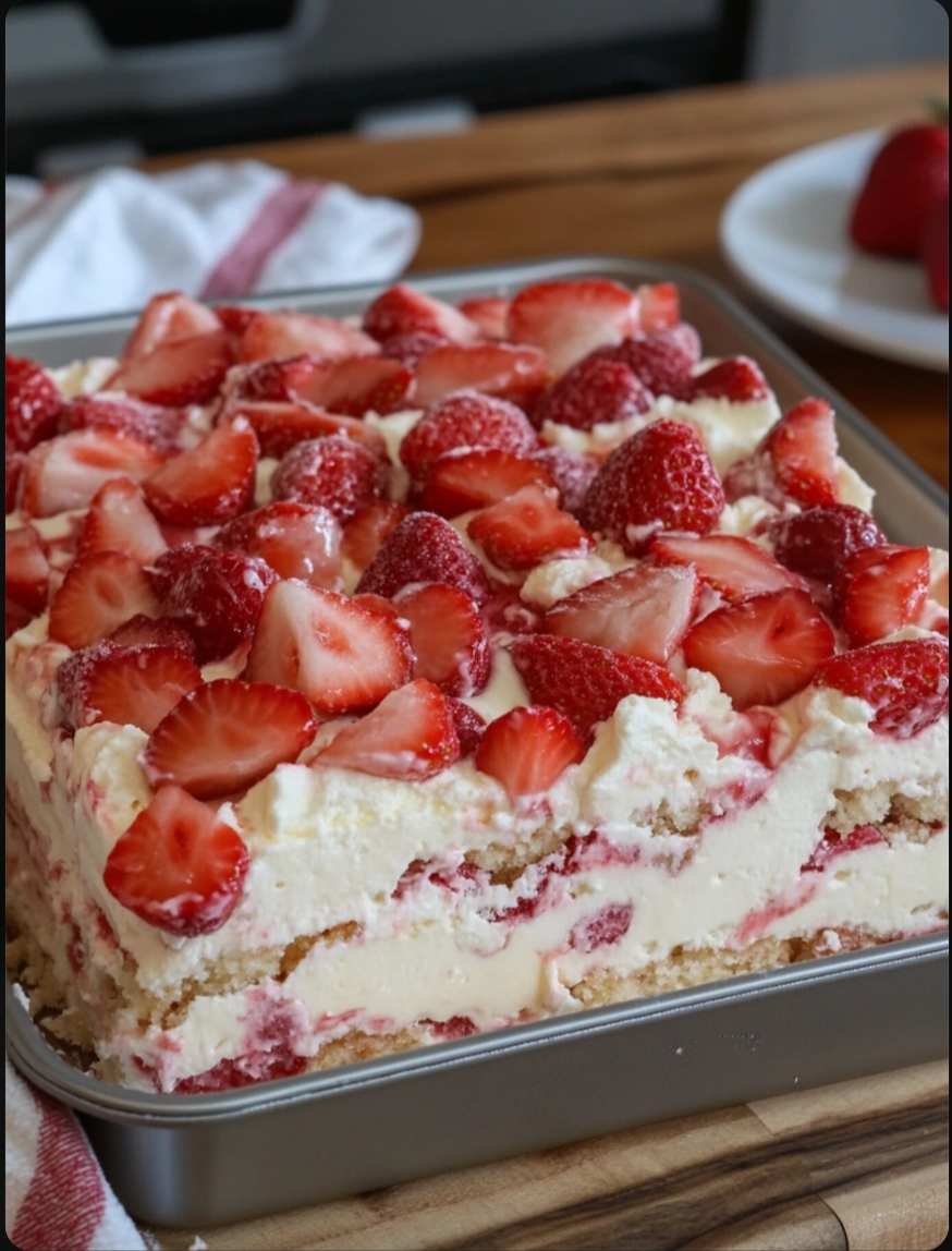 Strawberry Cream Cheese Icebox Cake