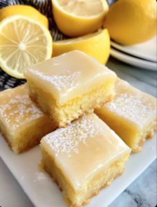 Glazed Lemon Cake Brownies