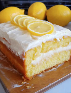 LEMON CREAM CAKE – Easy with Box Cake Mix