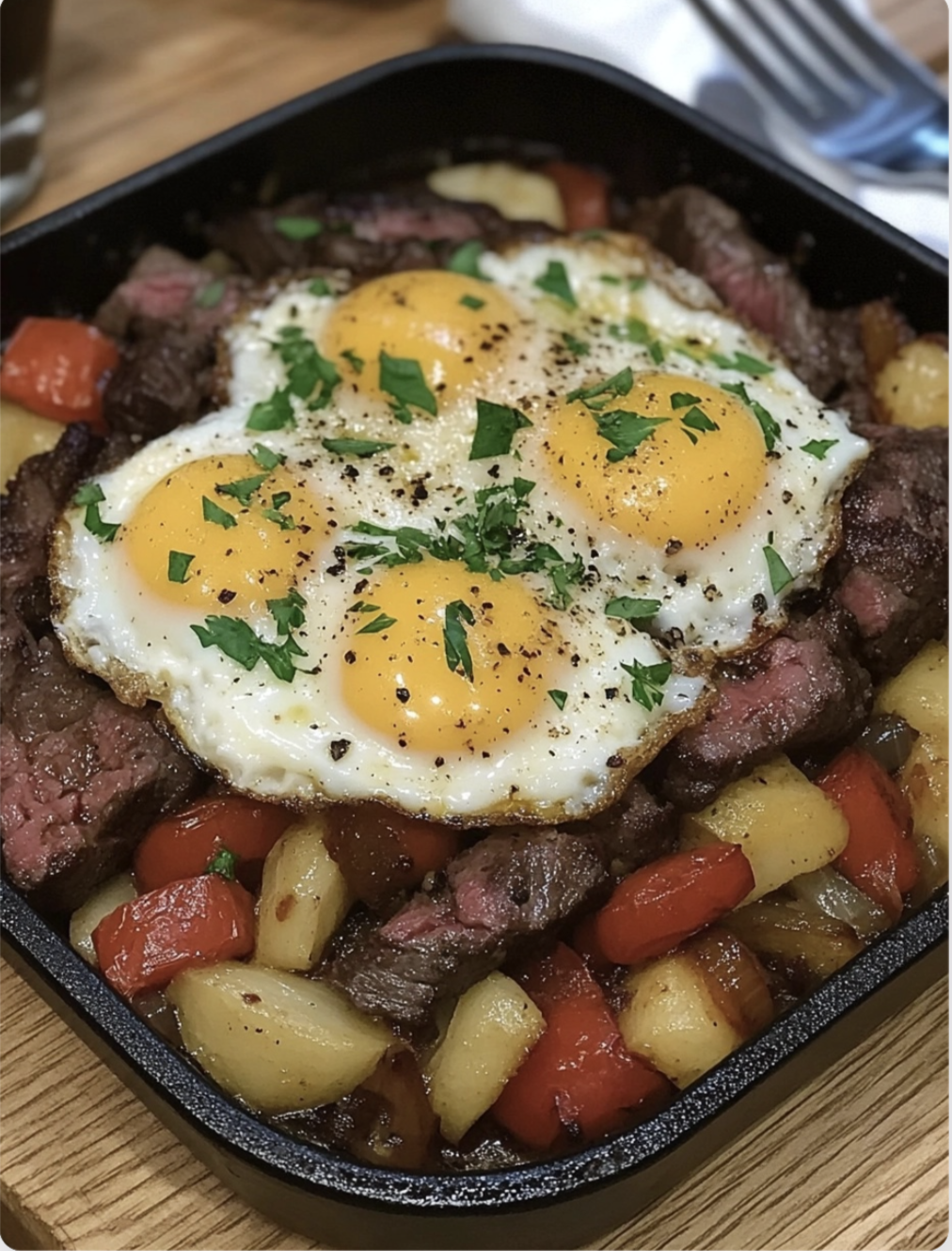 Steak And Eggs Hash