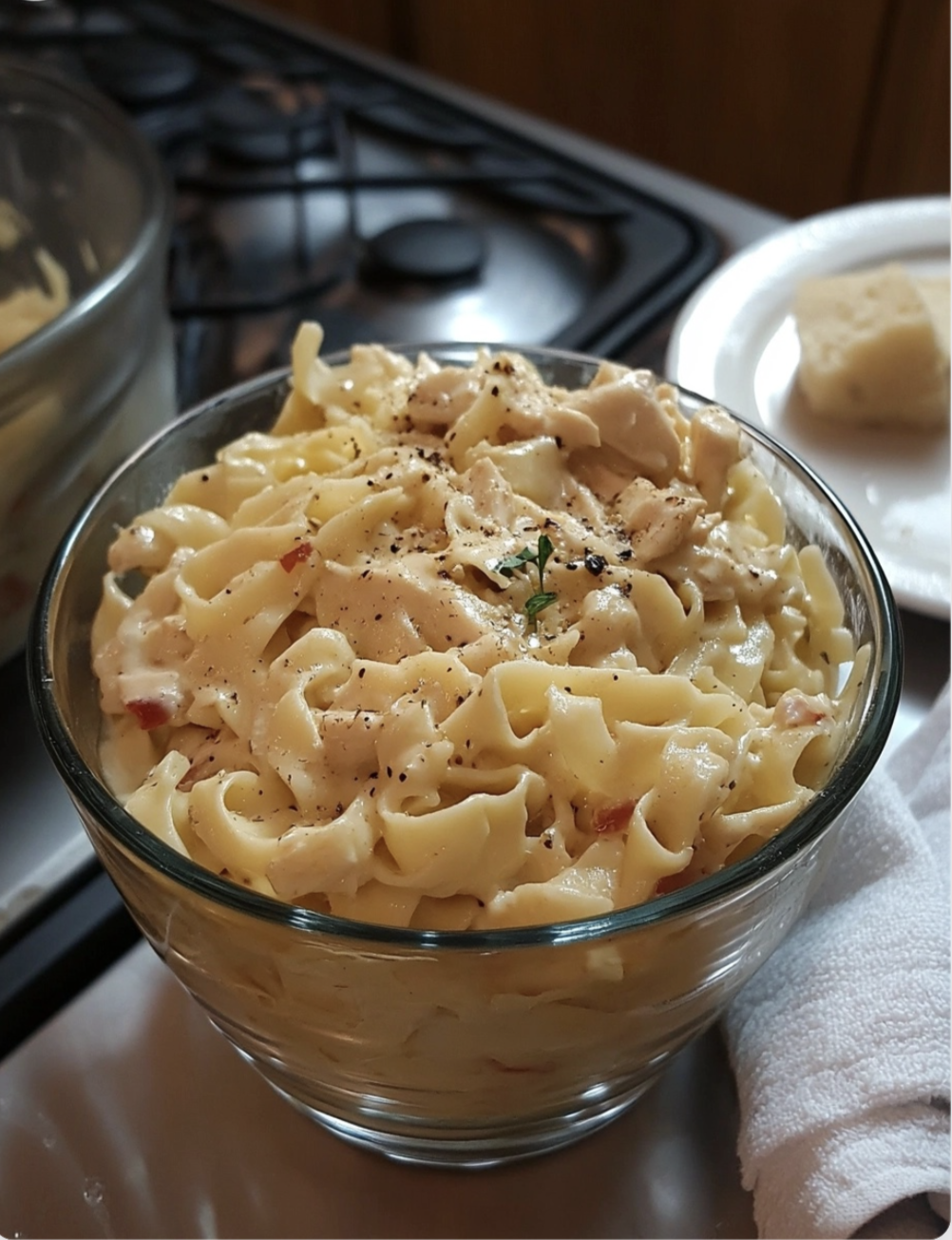 Cream of Chicken with Egg Noodles with a Twist