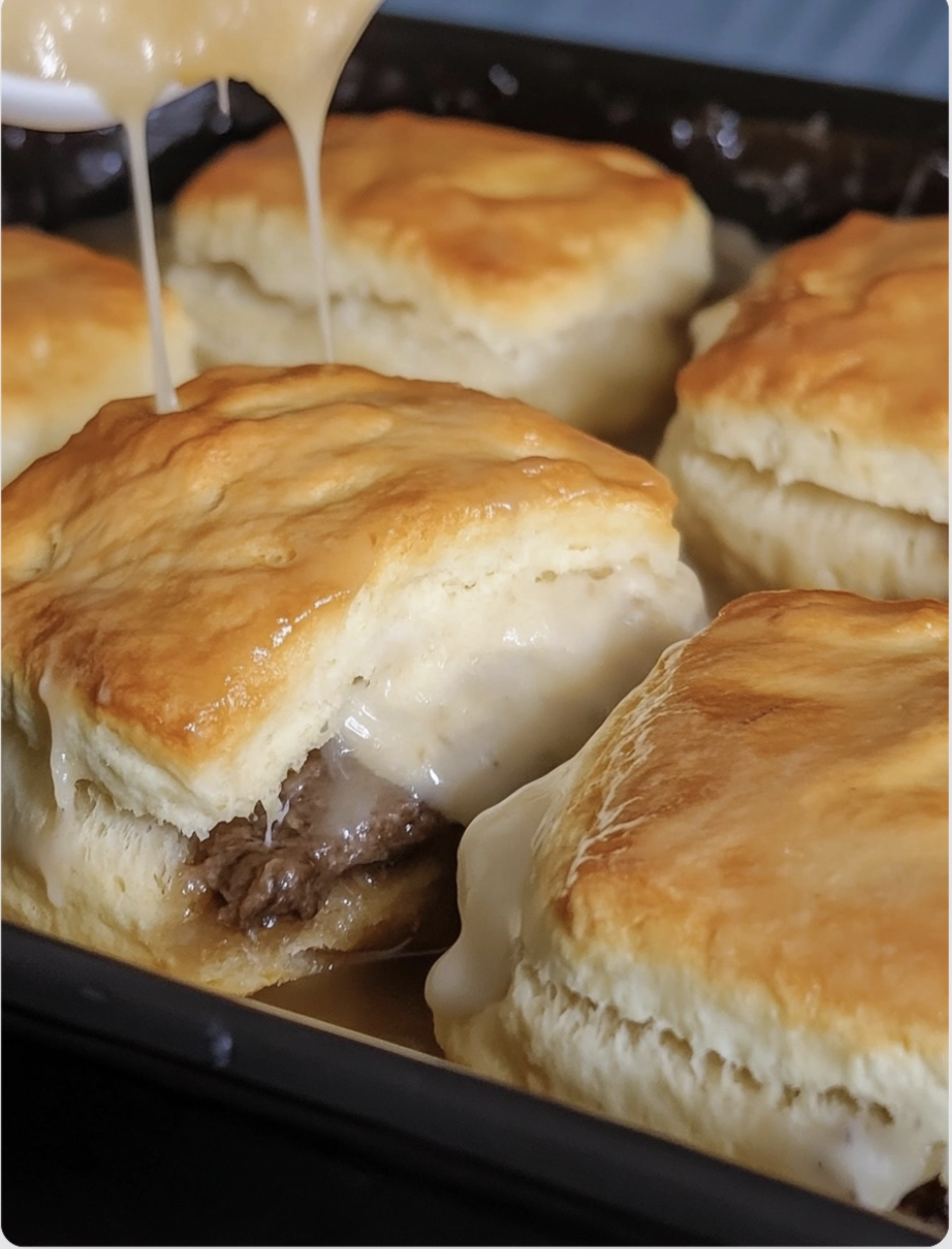 French Dip Biscuit Bake