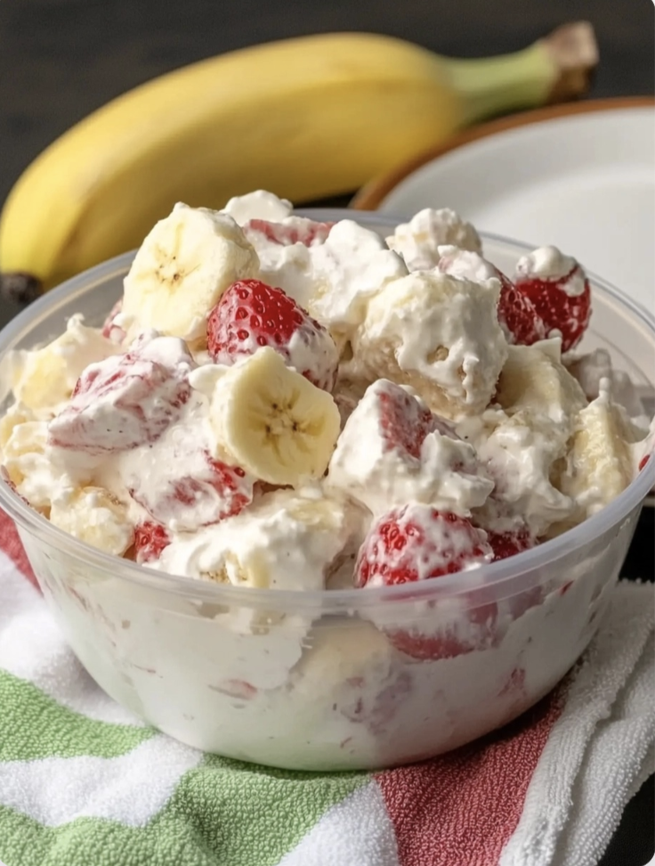 STRAWBERRY BANANA FLUFF SALAD