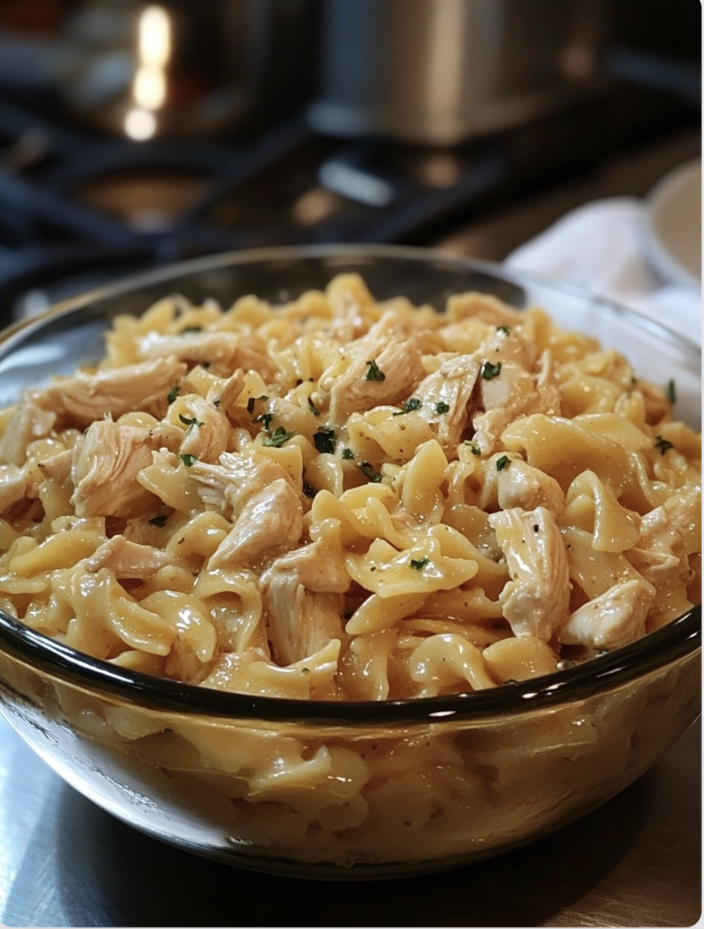 Cream of Chicken with Egg Noodles with a Twist