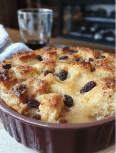 Old-Fashioned Bread Pudding with Raisins