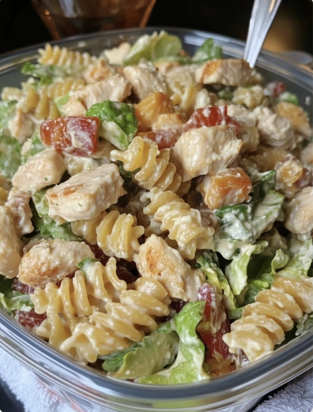 Viral Chicken Caesar Pasta Salad Recipe