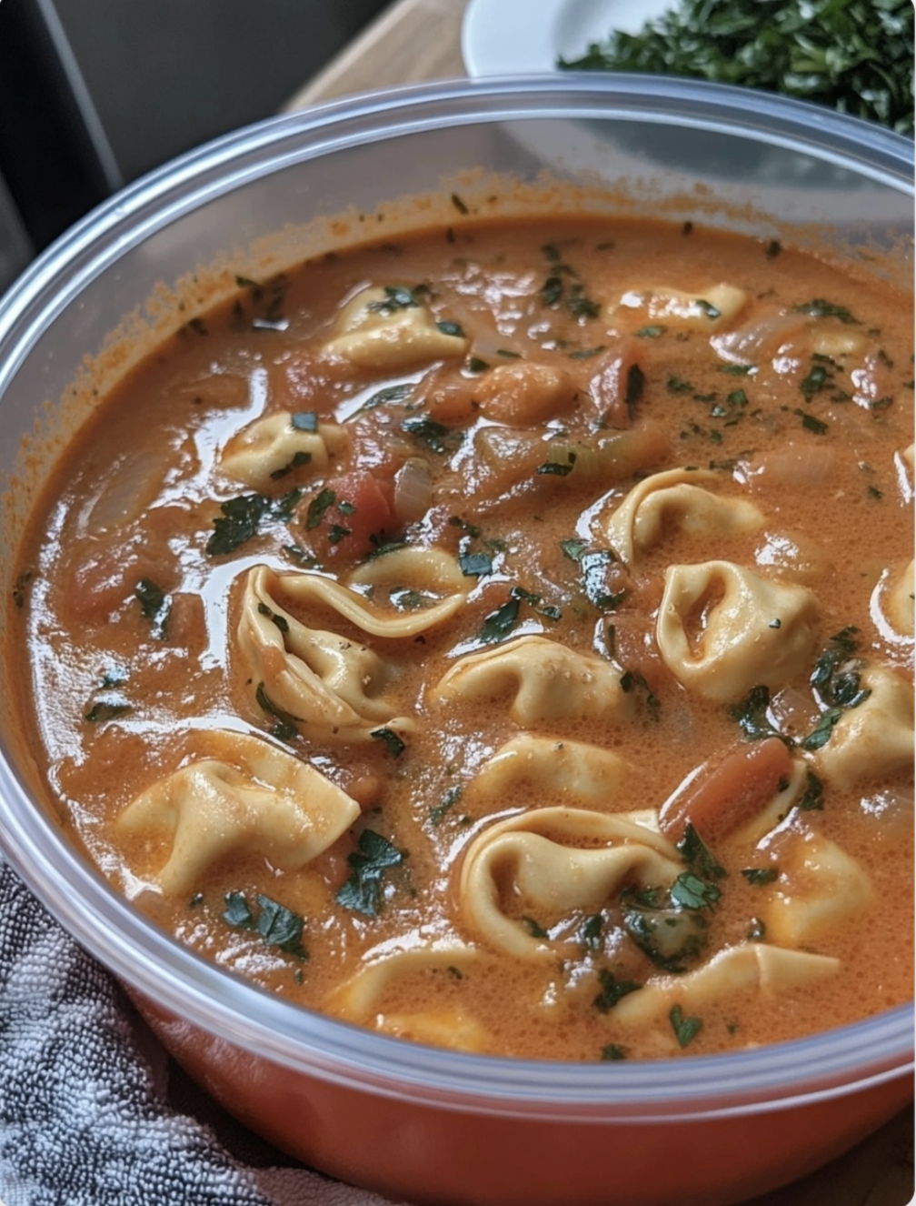 Creamy Tomato Tortellini Soup