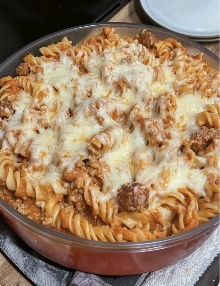 Easy Cheesy Sausage Fusilli