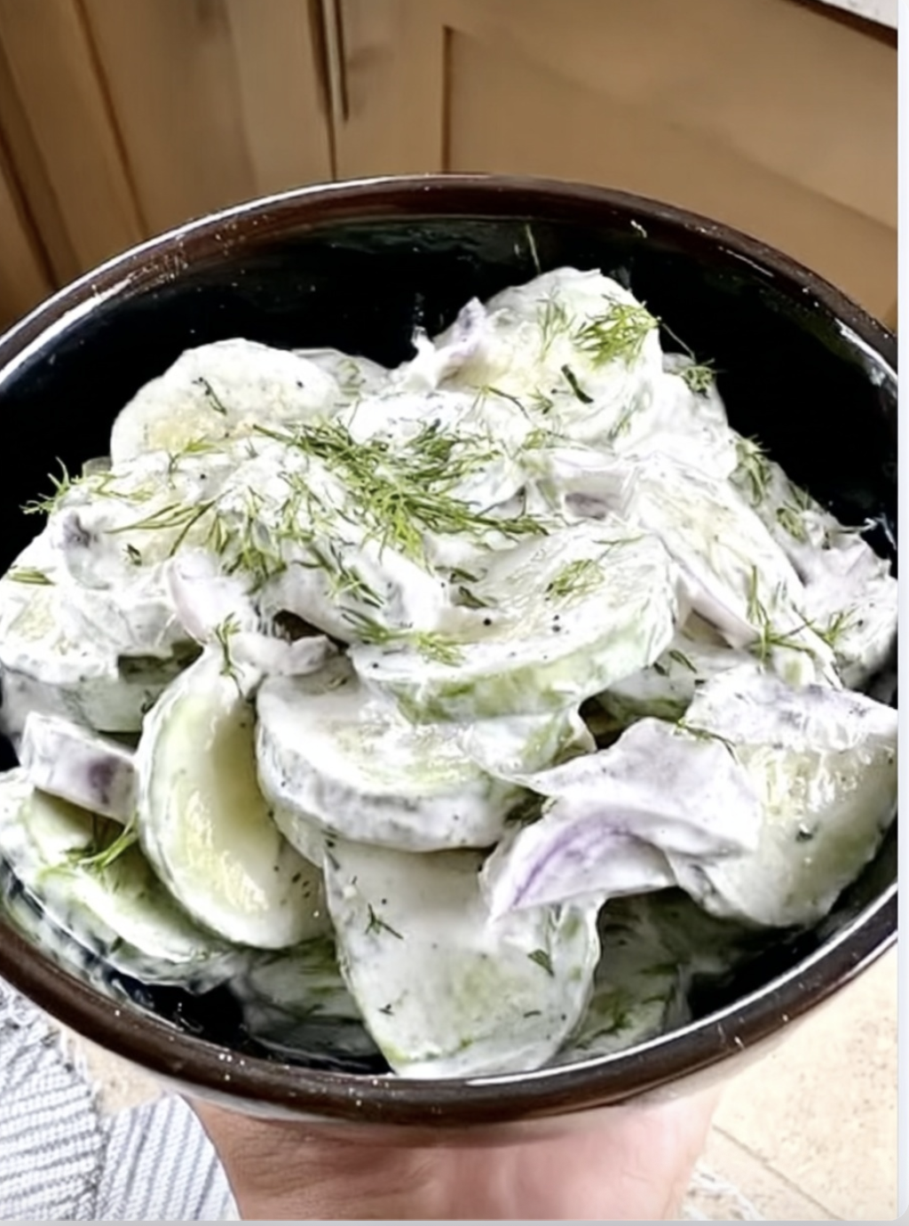 Creamy German Cucumber and Dill Salad