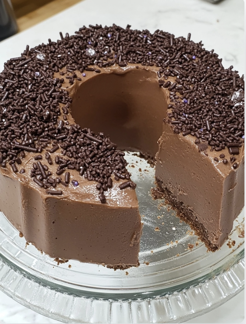No-Bake Chocolate Sprinkle Dessert