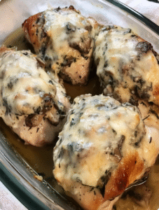 BUTTER MUSHROOM STUFFED CHICKEN