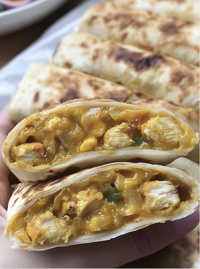 🔥 Crispy Chicken Melt Wraps
