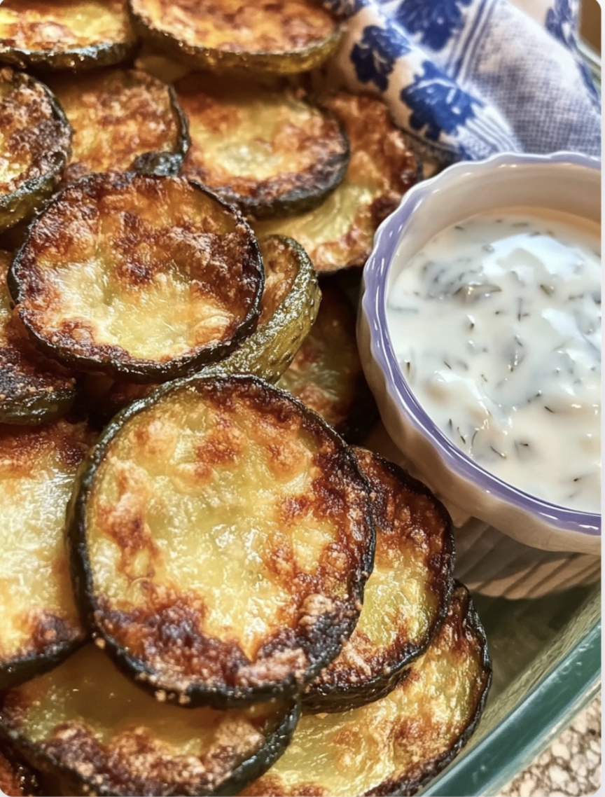 Crispy, Cheesy Dill Pickle Chips