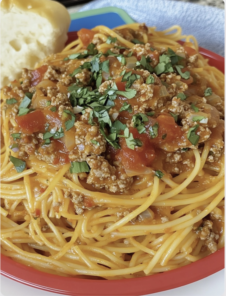 Taco Spaghetti homemade