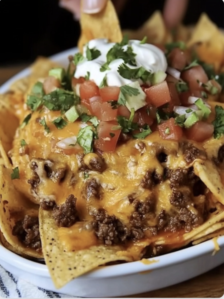 CHEESY BEEFY NACHOS