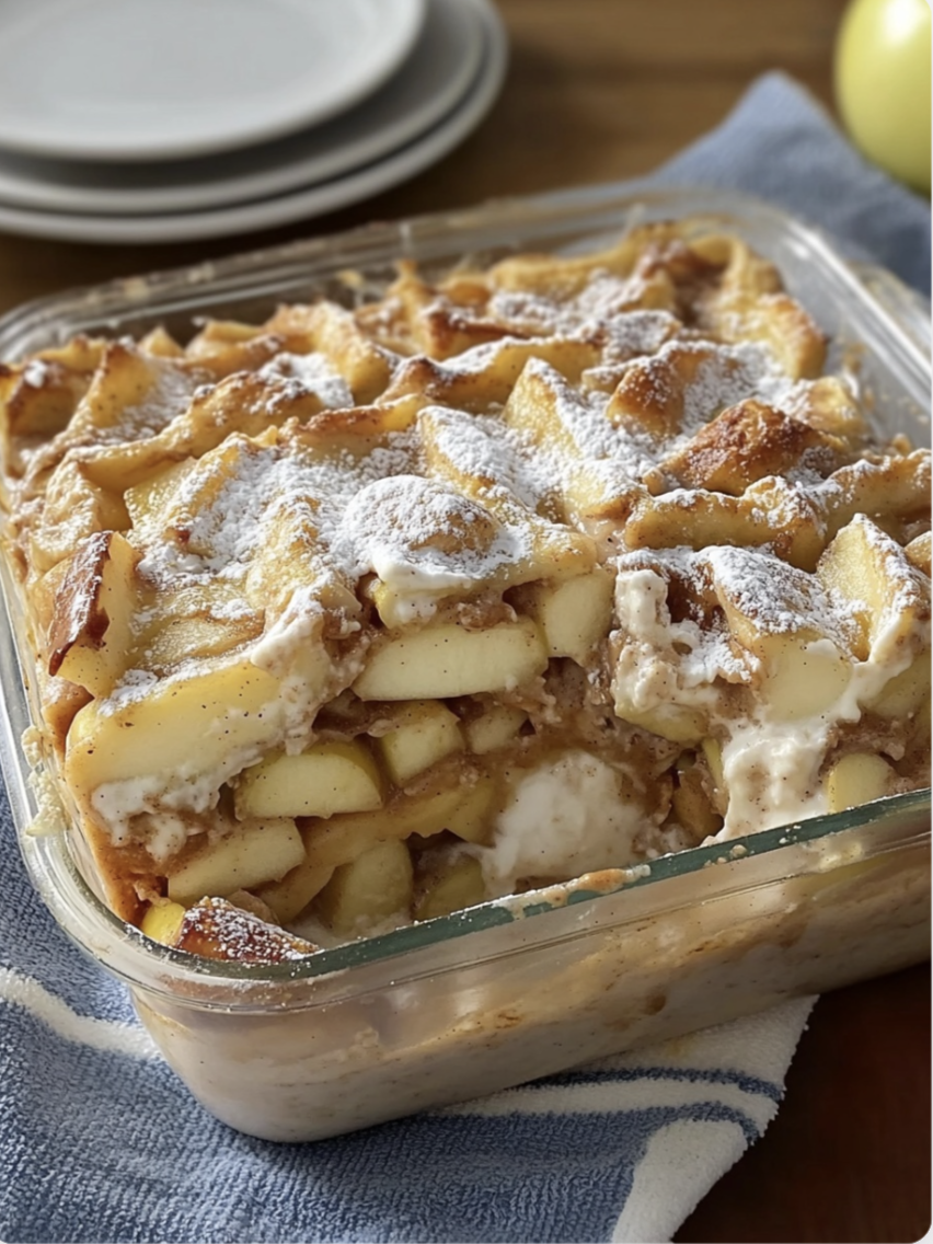 Cinnamon Roll Apple Lasagna