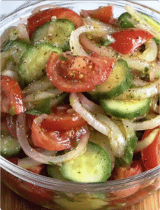 Cucumber, Onion, and Tomato Salad