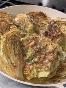Garlic Parmesan Melting Cabbage