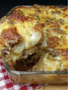 My Layered Ground Beef and Potato Casserole