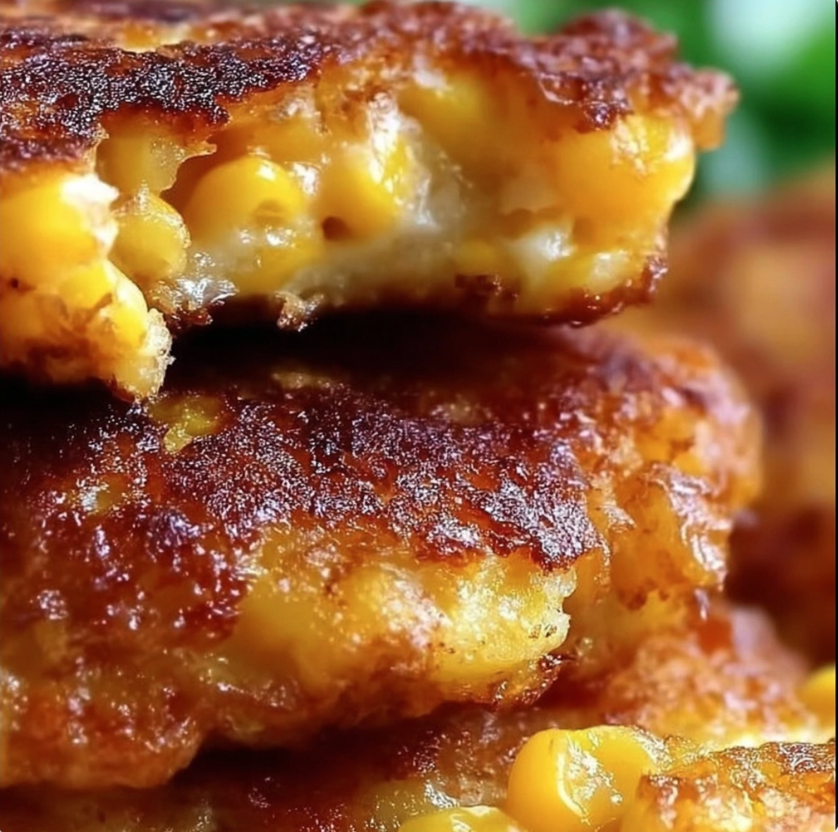 Crispy Cheddar Corn Potato Fritters