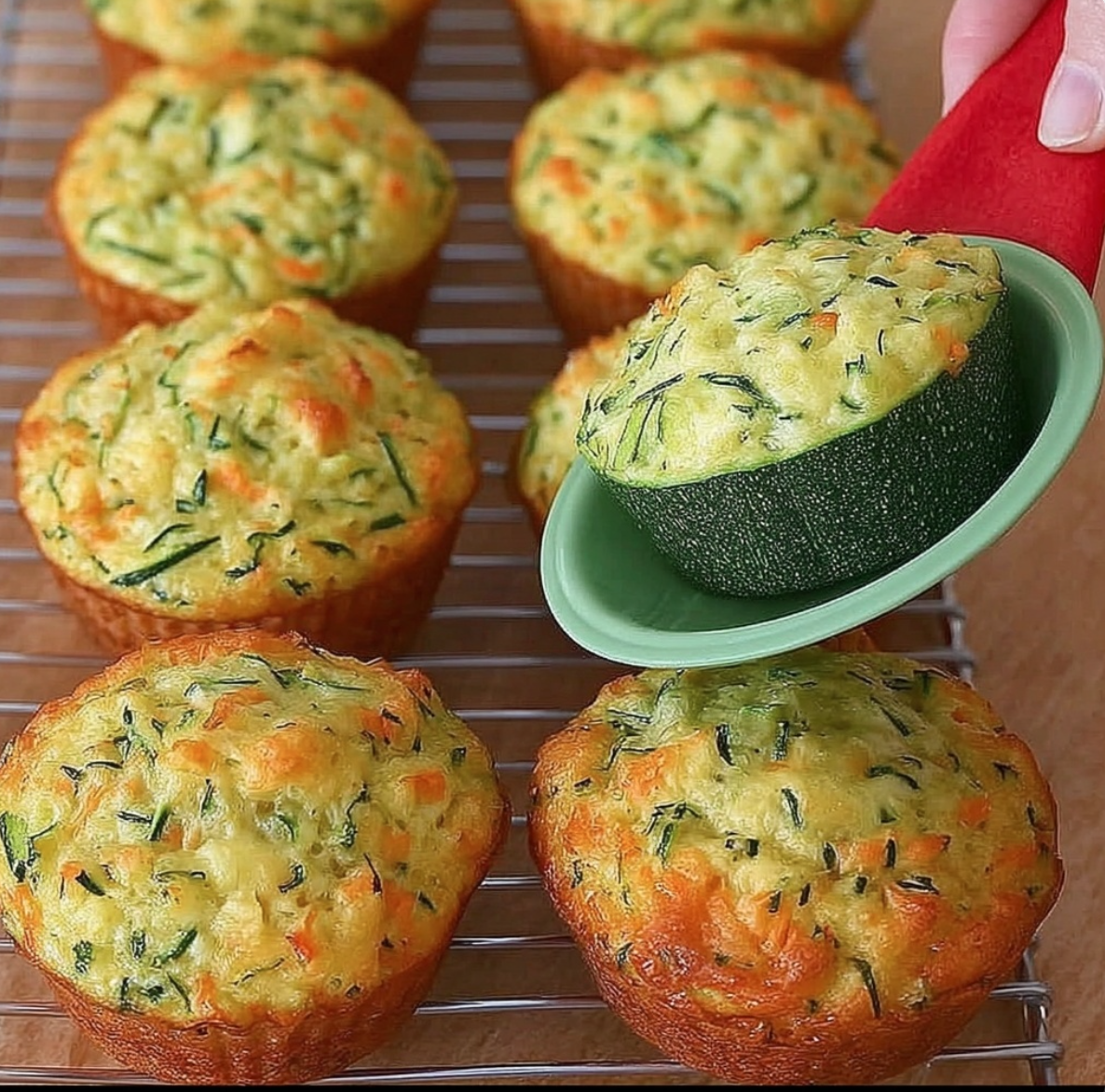zucchini potato carrot & cheese muffinsi