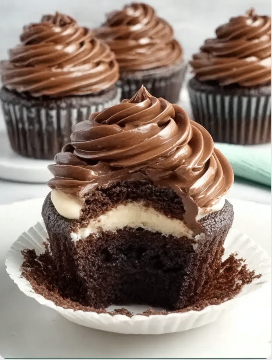 Chocolate Coffee Cream Cupcakes Recipe