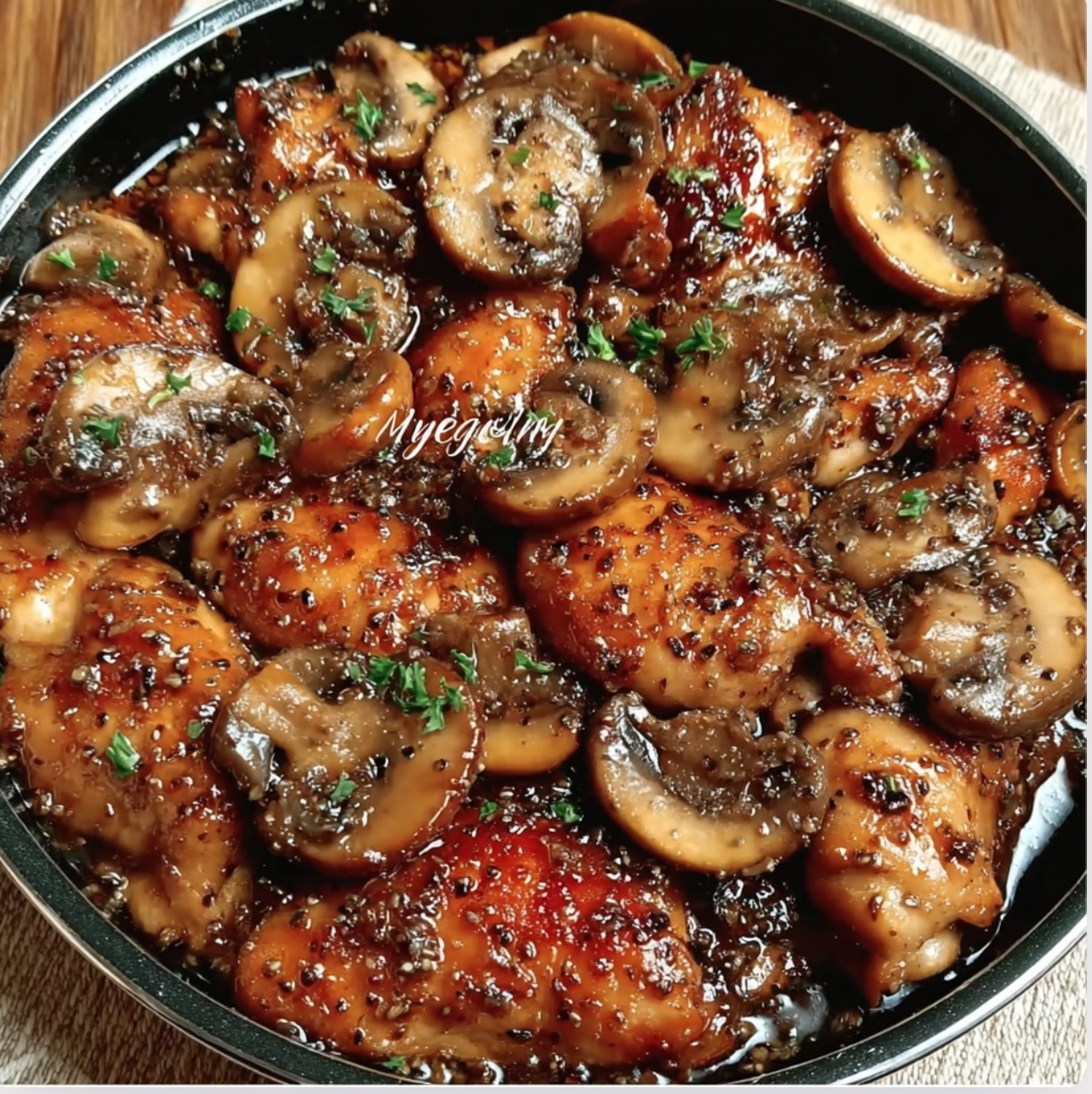 Black Pepper Chicken with Mushrooms Recipe