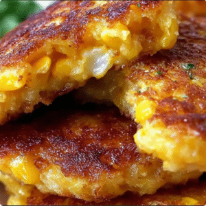 Crispy Cheddar Corn Potato Fritters