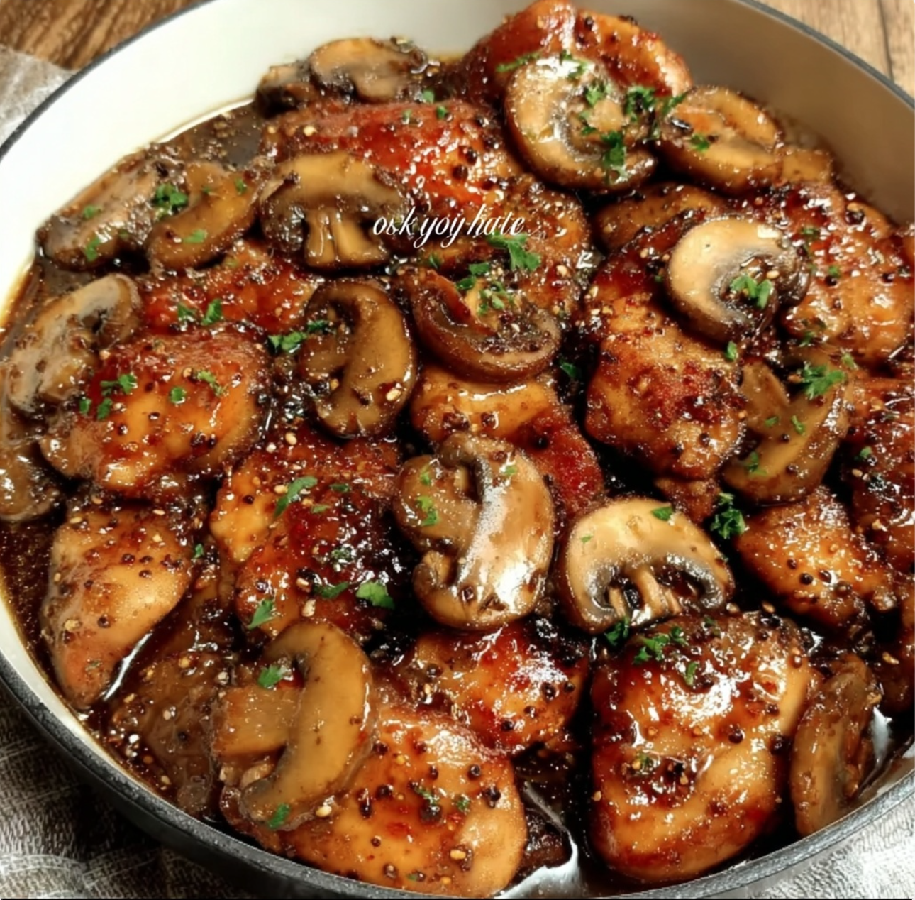 Black Pepper Chicken with Mushrooms Recipe