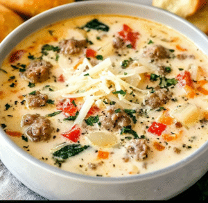 Creamy Italian Sausage & Parmesan Soup