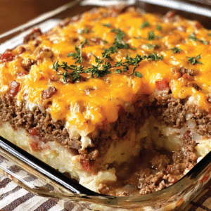 COWBOY MEATLOAF AND POTATO CASSEROLE