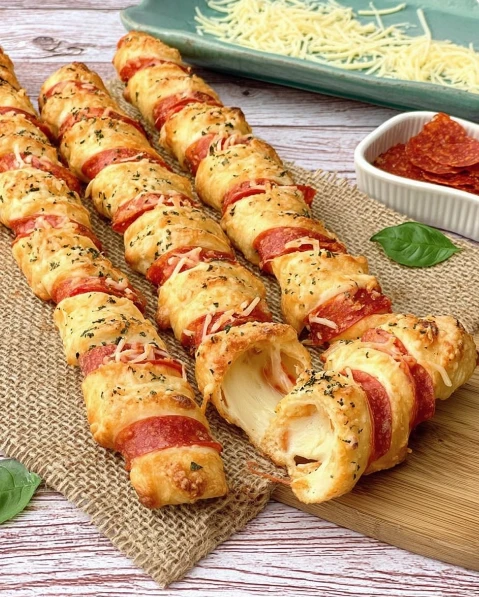 Candy Cane Pizza Breadsticks