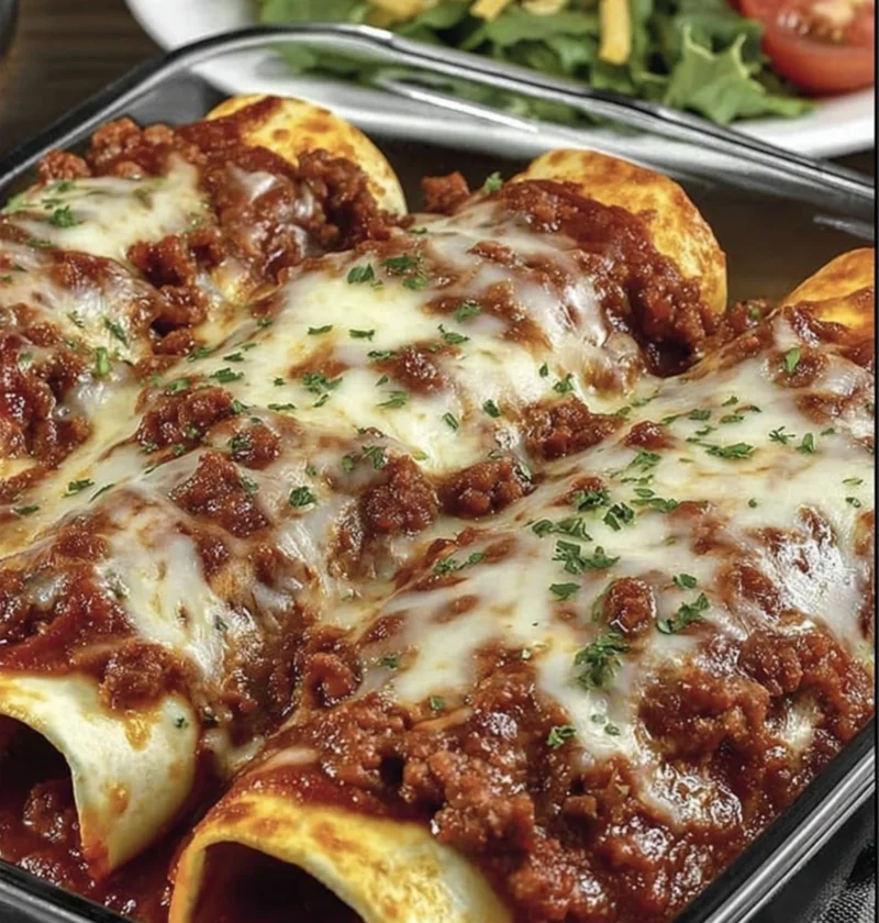 Cheesy Pizza Enchiladas