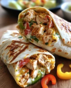 🌯🍗 Chicken Bell Pepper Ranch Burritos