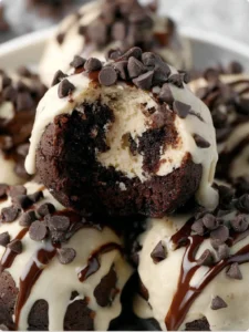 Chocolate Chip Cookie Dough Brownie Bombs