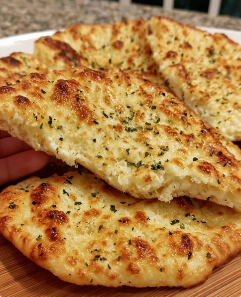 Cottage Cheese Cheesy Flatbread