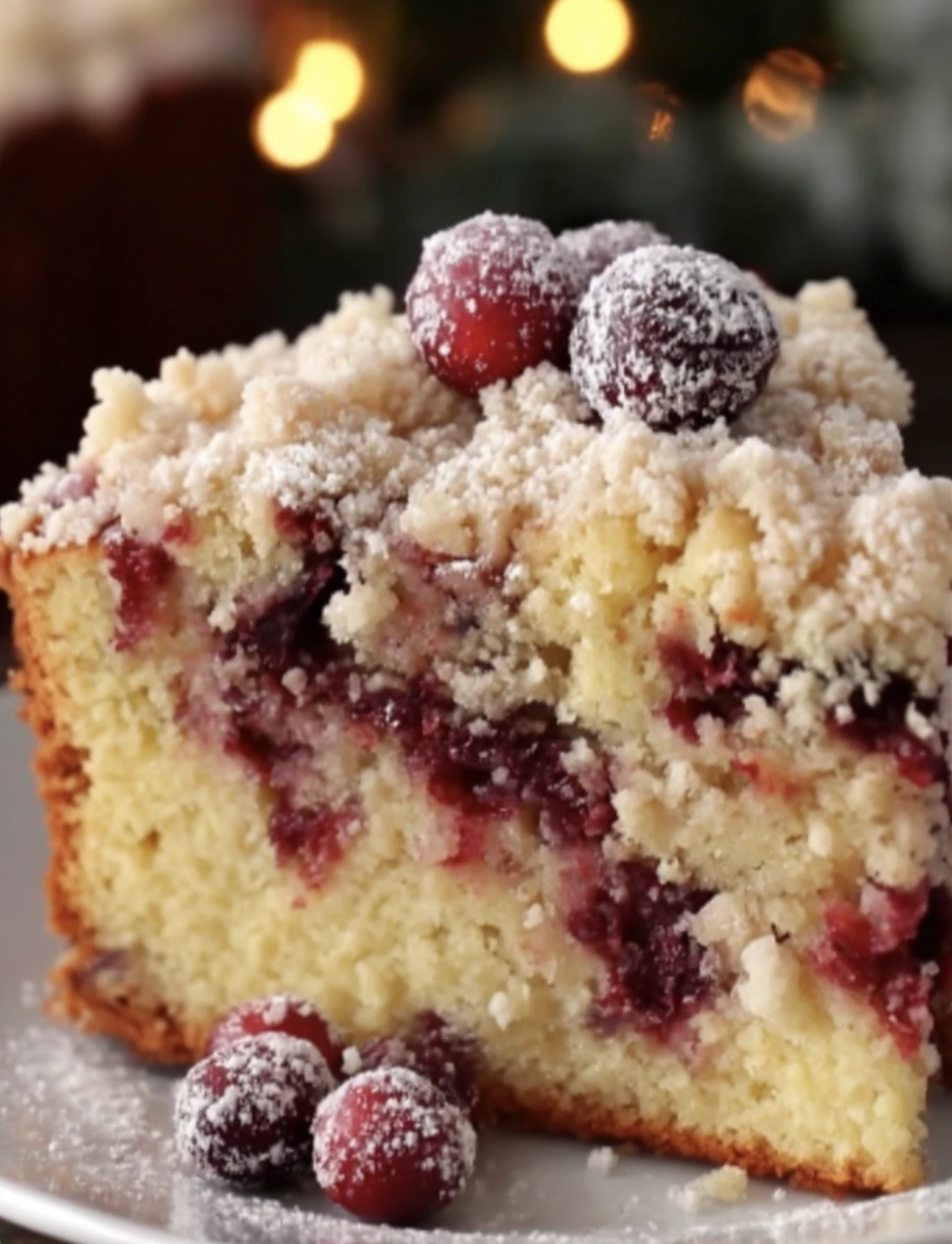 Cranberry Buckle with Cookie Streusel