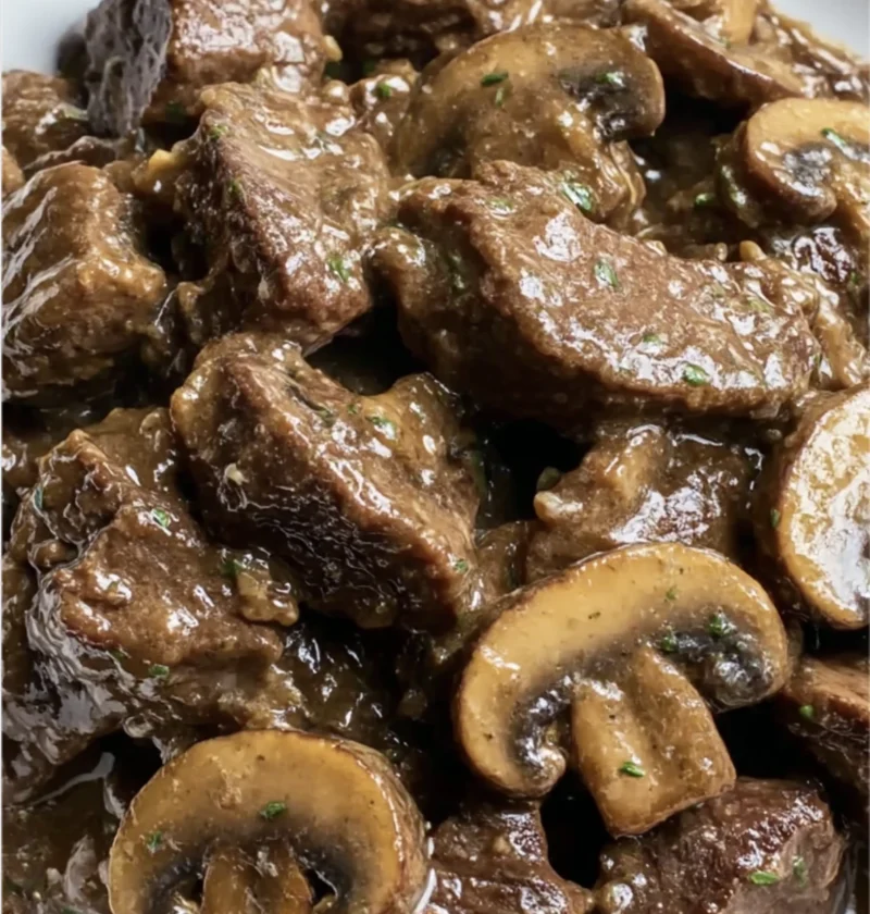 Creamy Crockpot Beef Tips Mushrooms Homemade